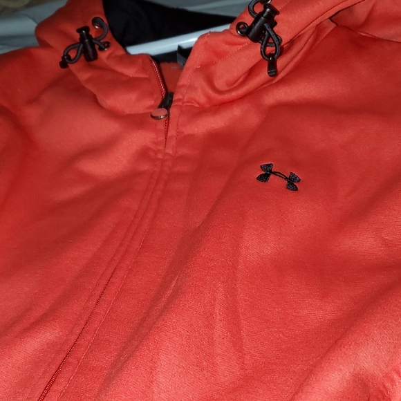 Womens Under Armour Vibrant Orange Full-Zip Hoodie - Picture 3 of 4
